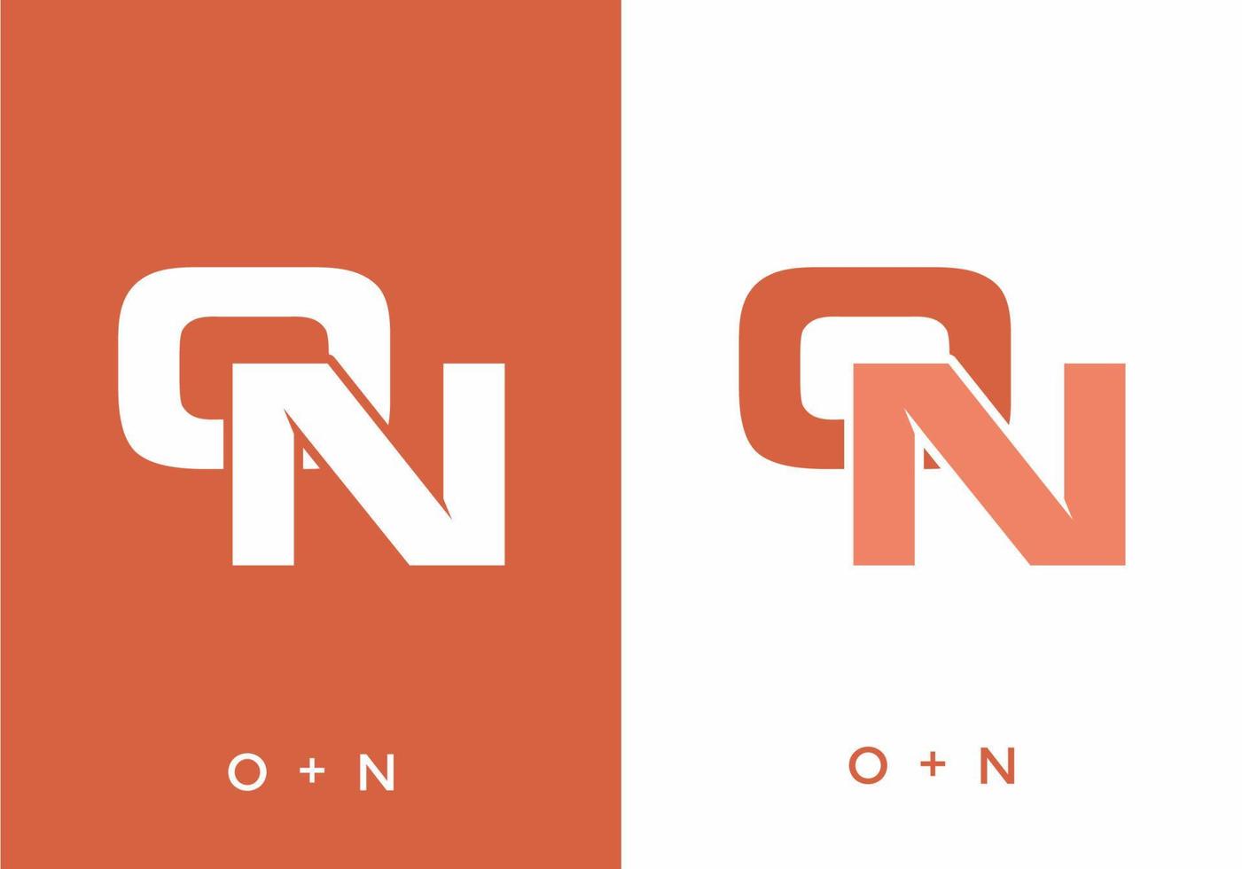 Orange color of ON initial letter vector