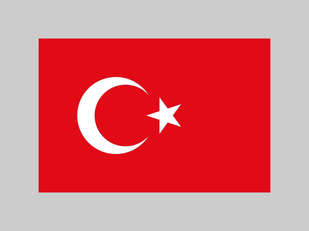 bandera de turquía, colores oficiales y proporción. ilustración vectorial vector