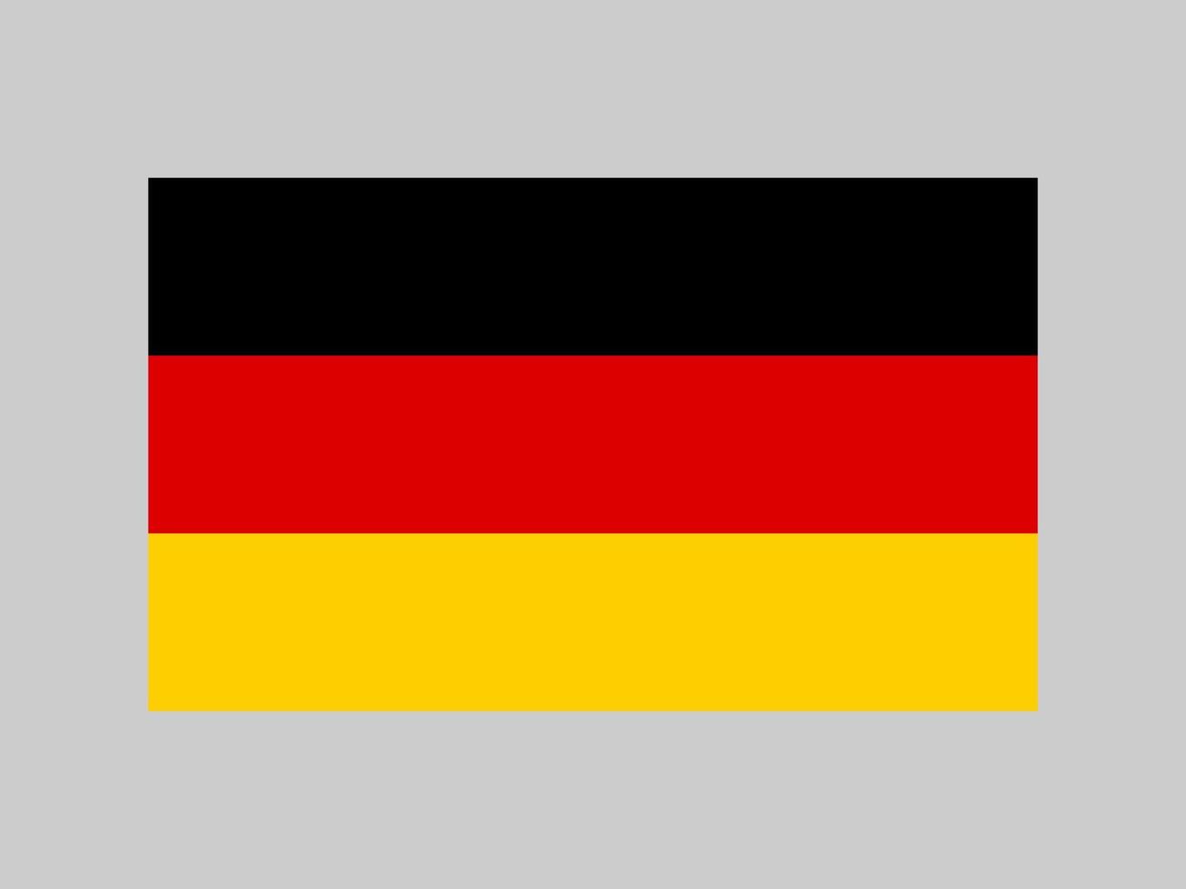 Germany flag, official colors and proportion. Vector illustration.