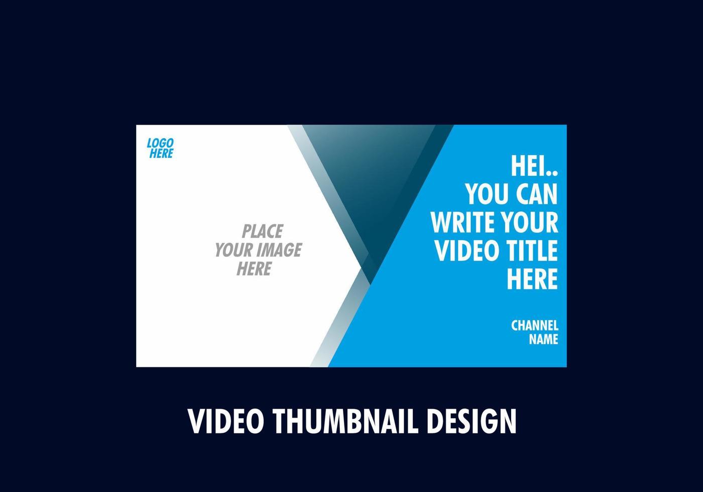 Unique and colorful video thumbnail design vector