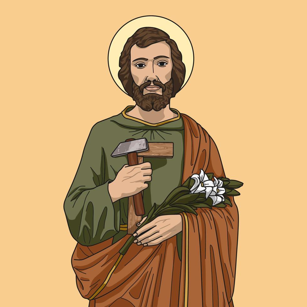 Saint Joseph Worker Colored.eps vector