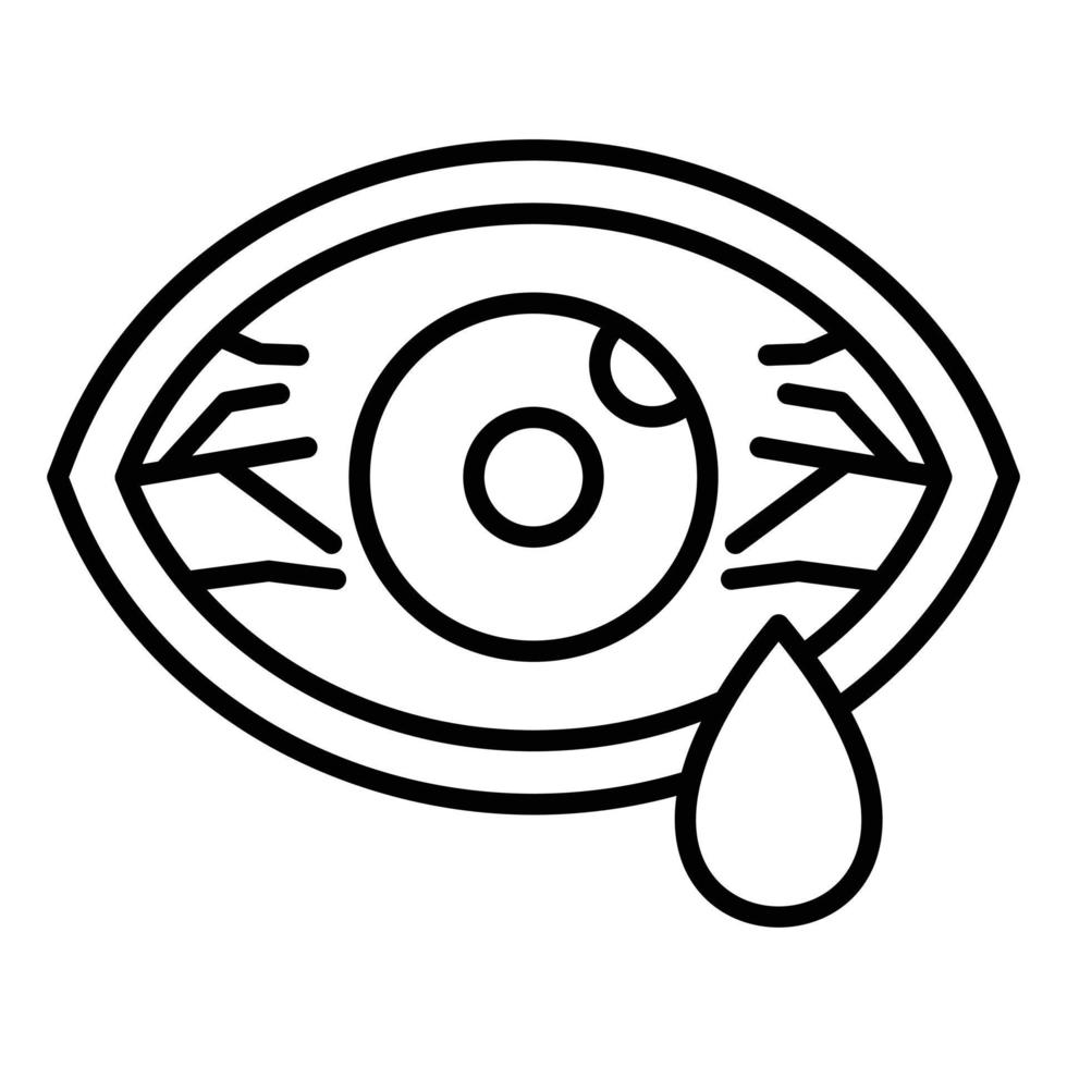 icono de línea de conjuntivitis vector