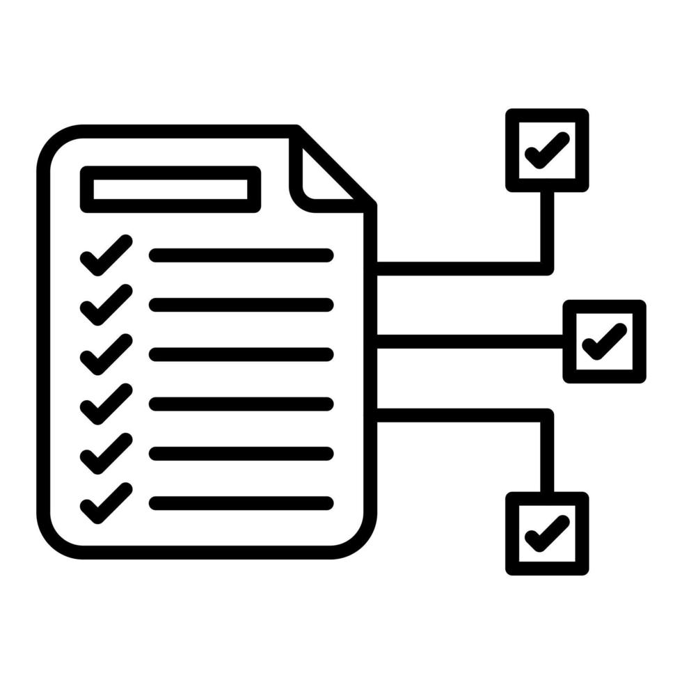 Scrum Tasks Line Icon vector