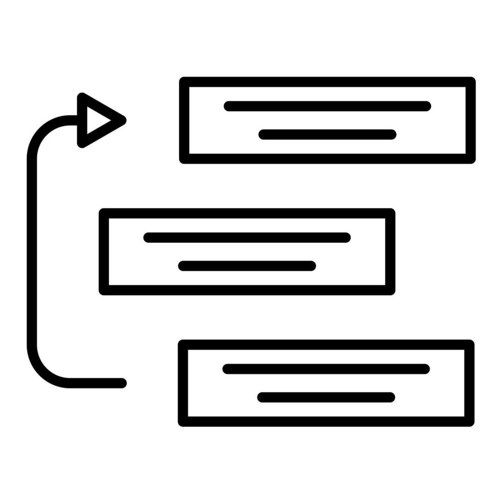 icono de línea de trabajo pendiente vector