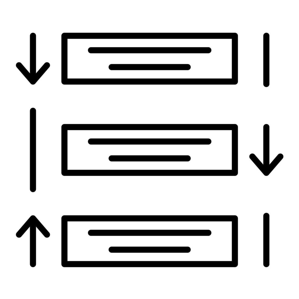 reorganizar el icono de la línea de tareas vector