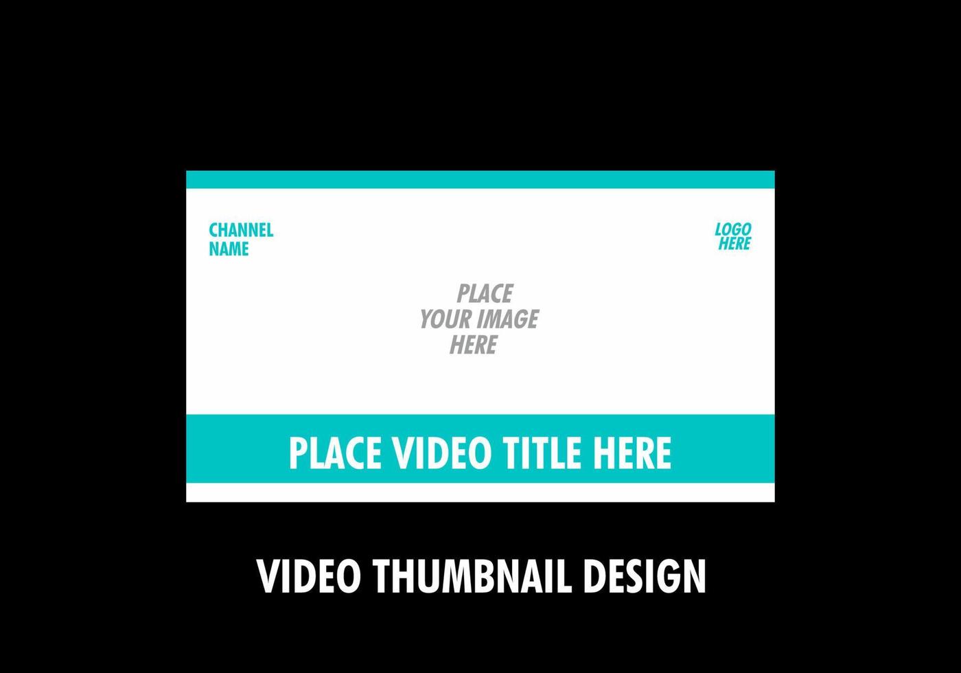 Unique and colorful video thumbnail design vector