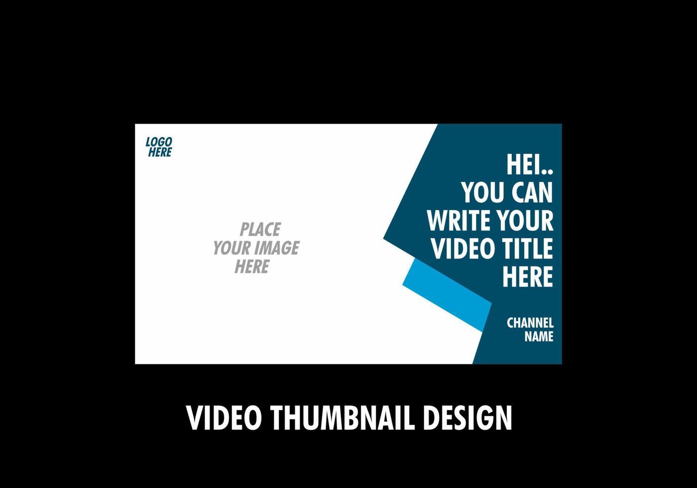 Unique and colorful video thumbnail design vector