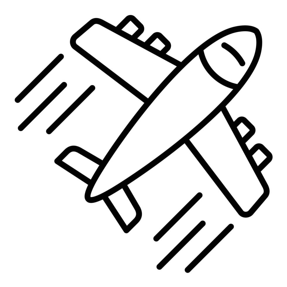Plane Line Icon vector