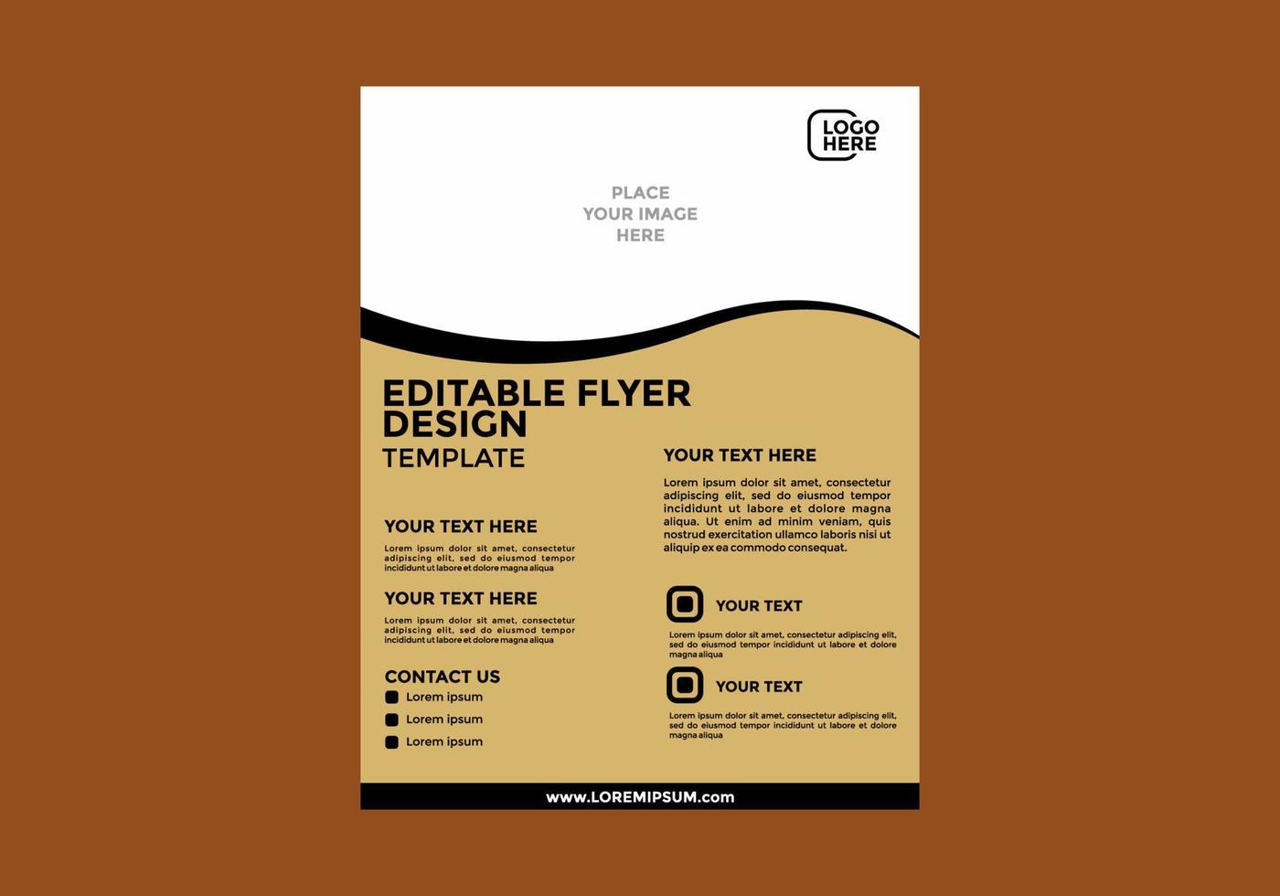 Unique and colorful editable flyer design vector