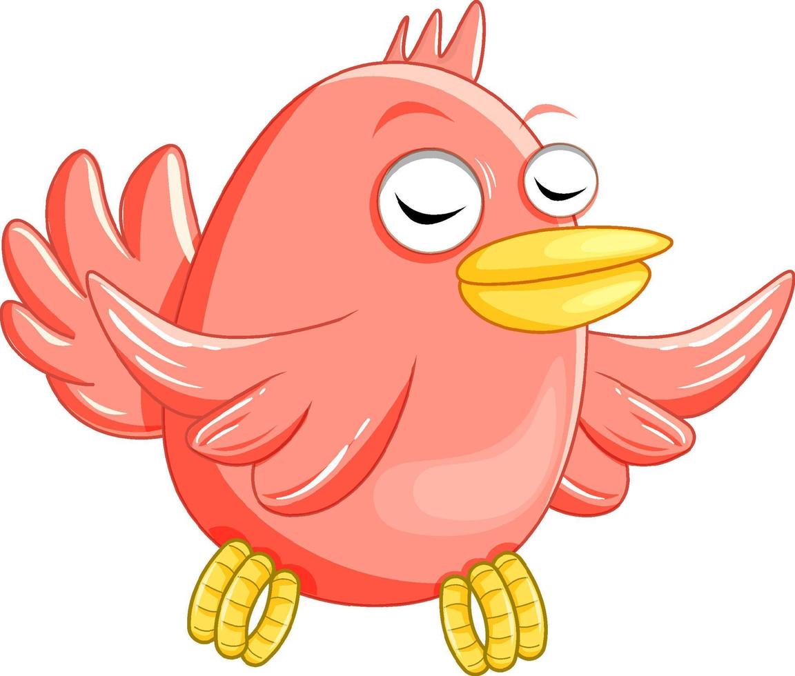 Bird with red feathers vector