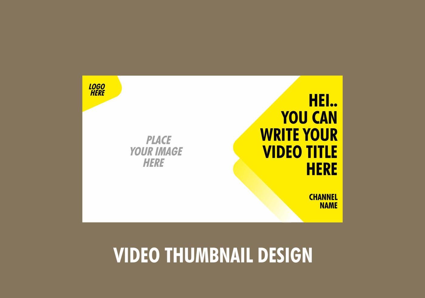 Unique and colorful video thumbnail design vector
