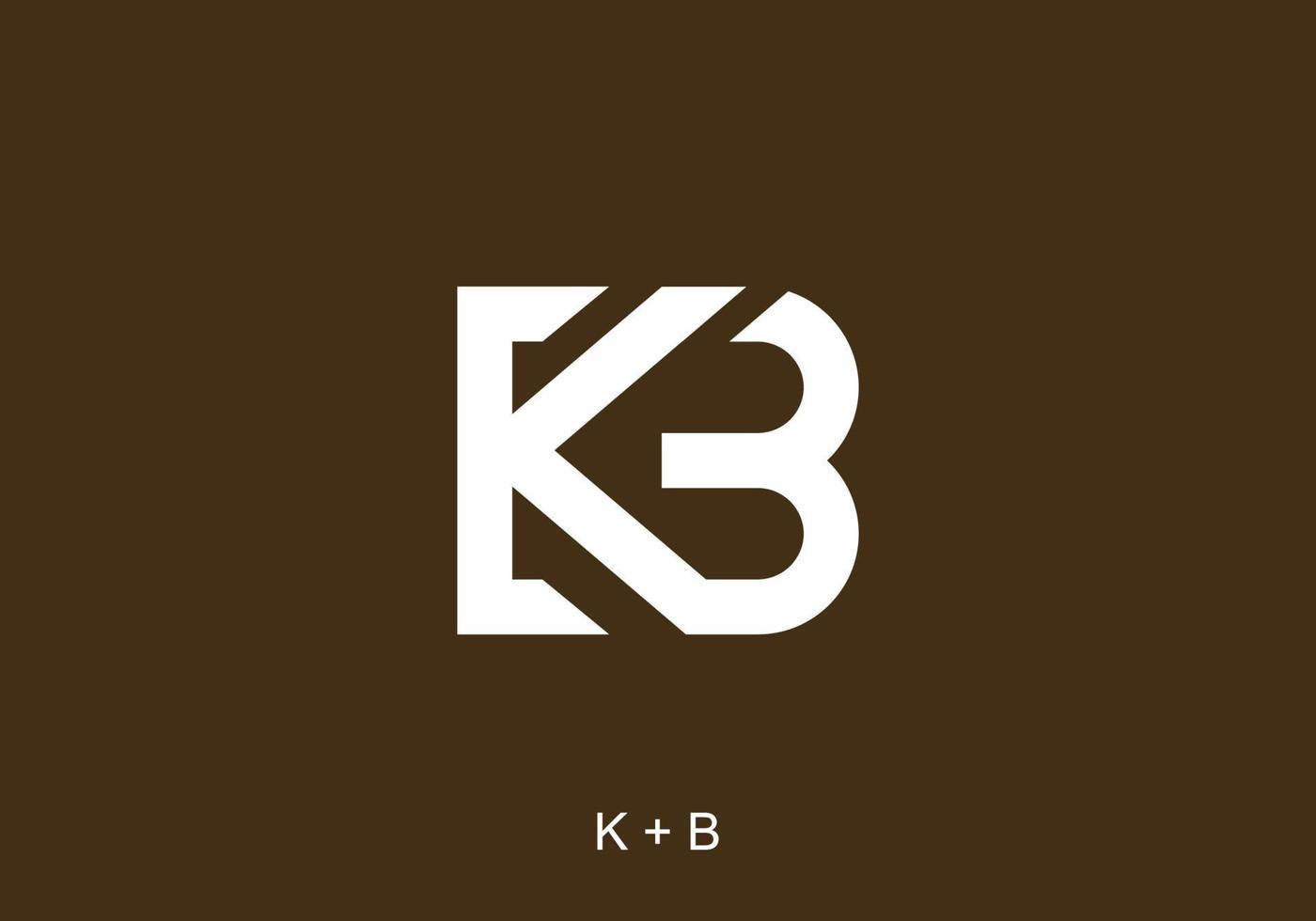 White and brown of KB initial letter vector