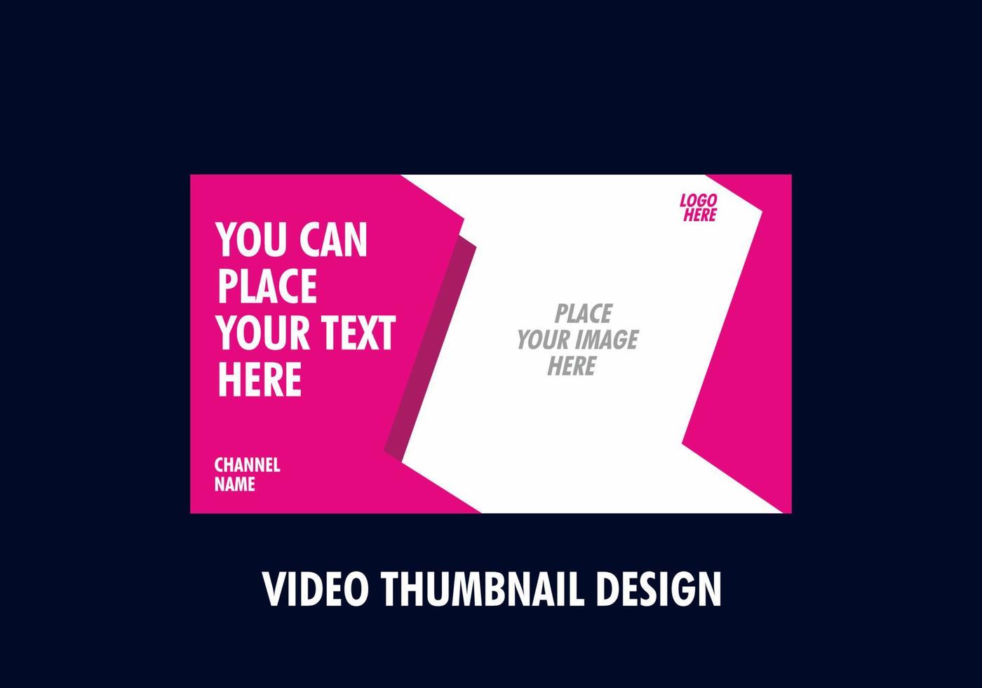 Unique and colorful video thumbnail design vector