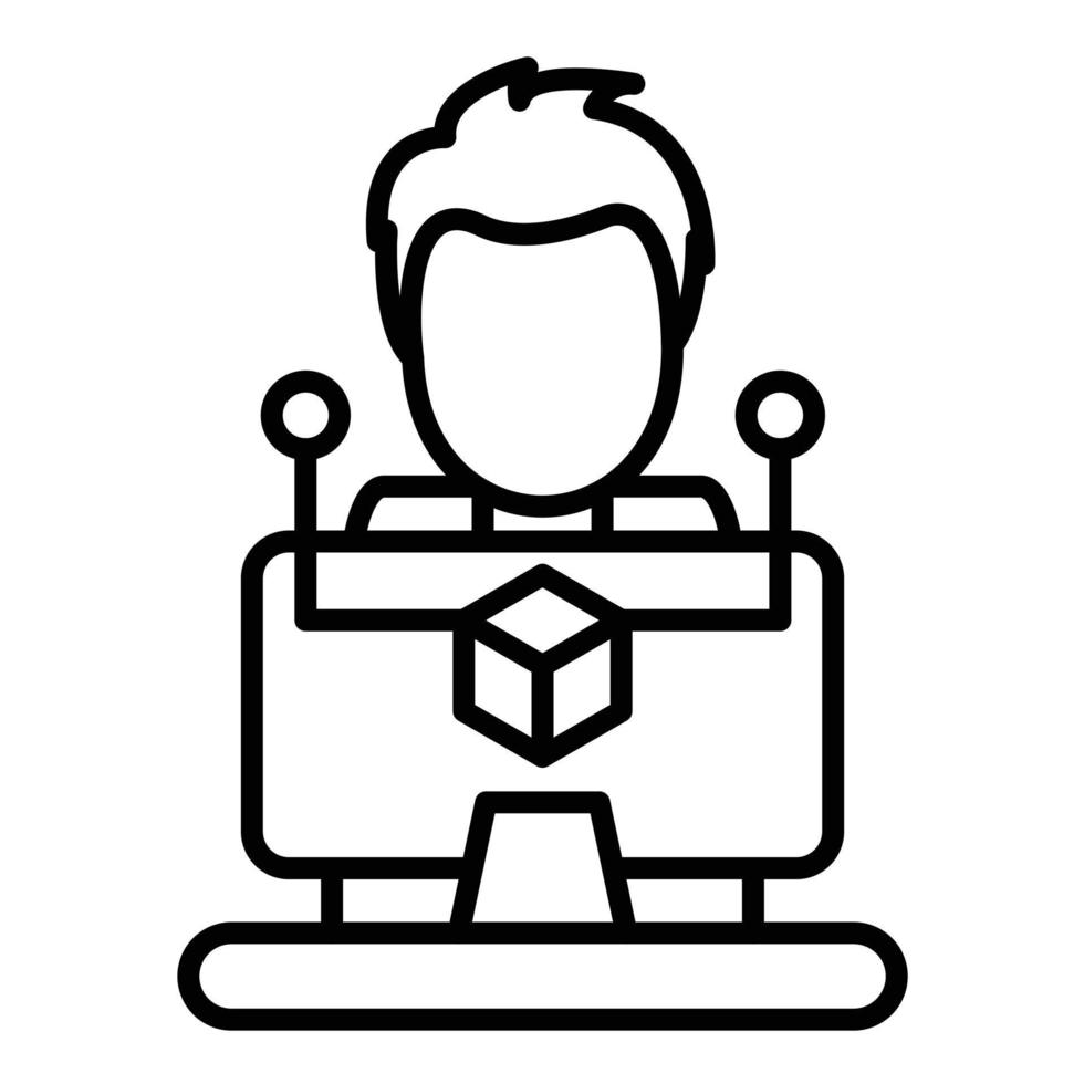 Software Developer Line Icon vector