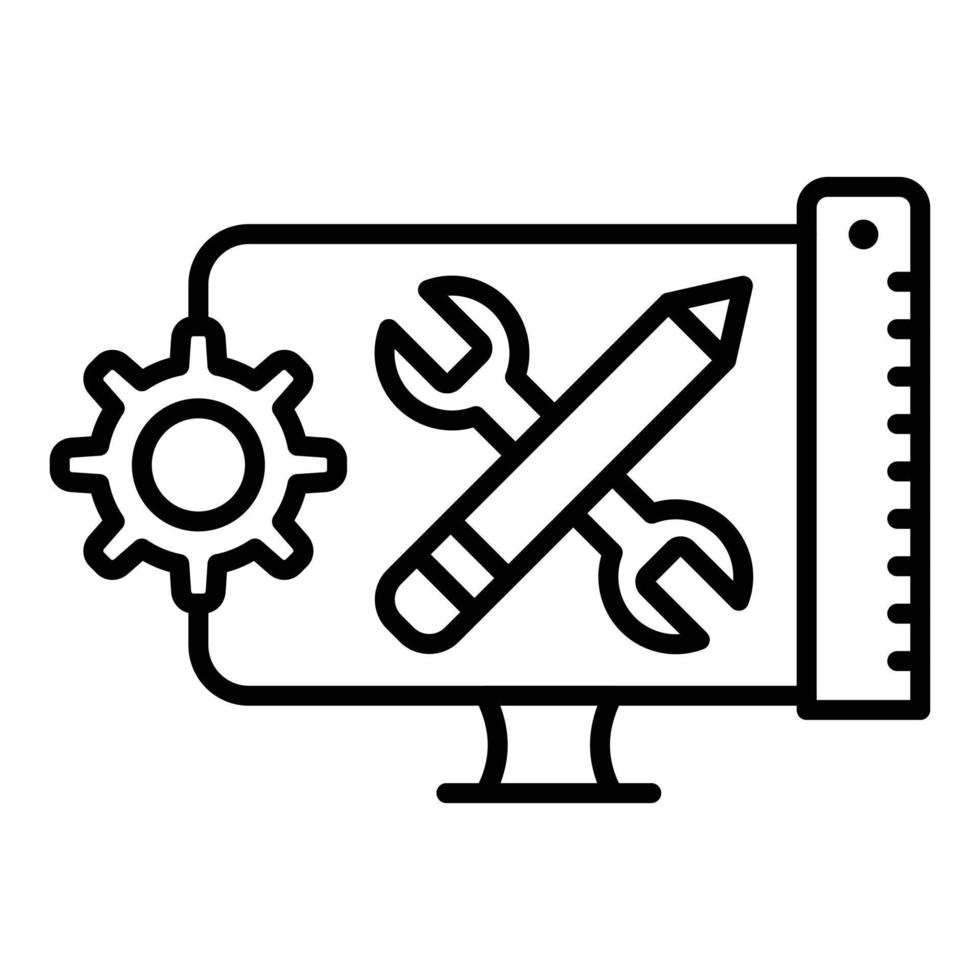 Toolkit Line Icon vector