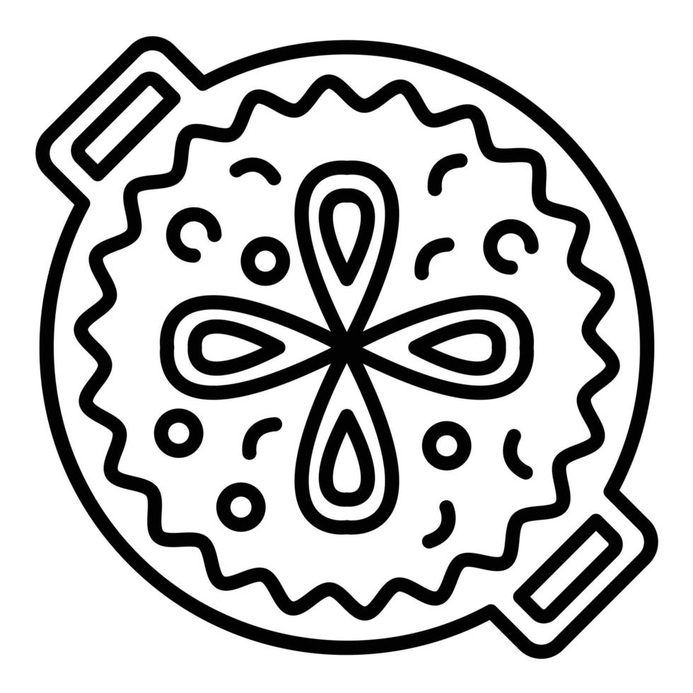 Paella Line Icon vector