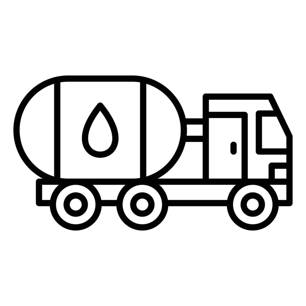 Oil Tanker Line Icon vector