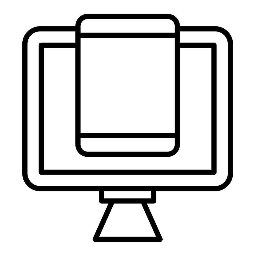 Responsive Design Line Icon vector