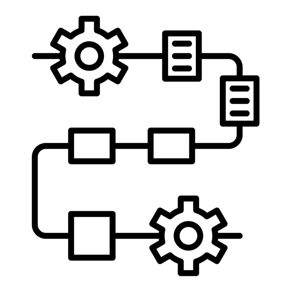 icono de línea de hoja de ruta vector