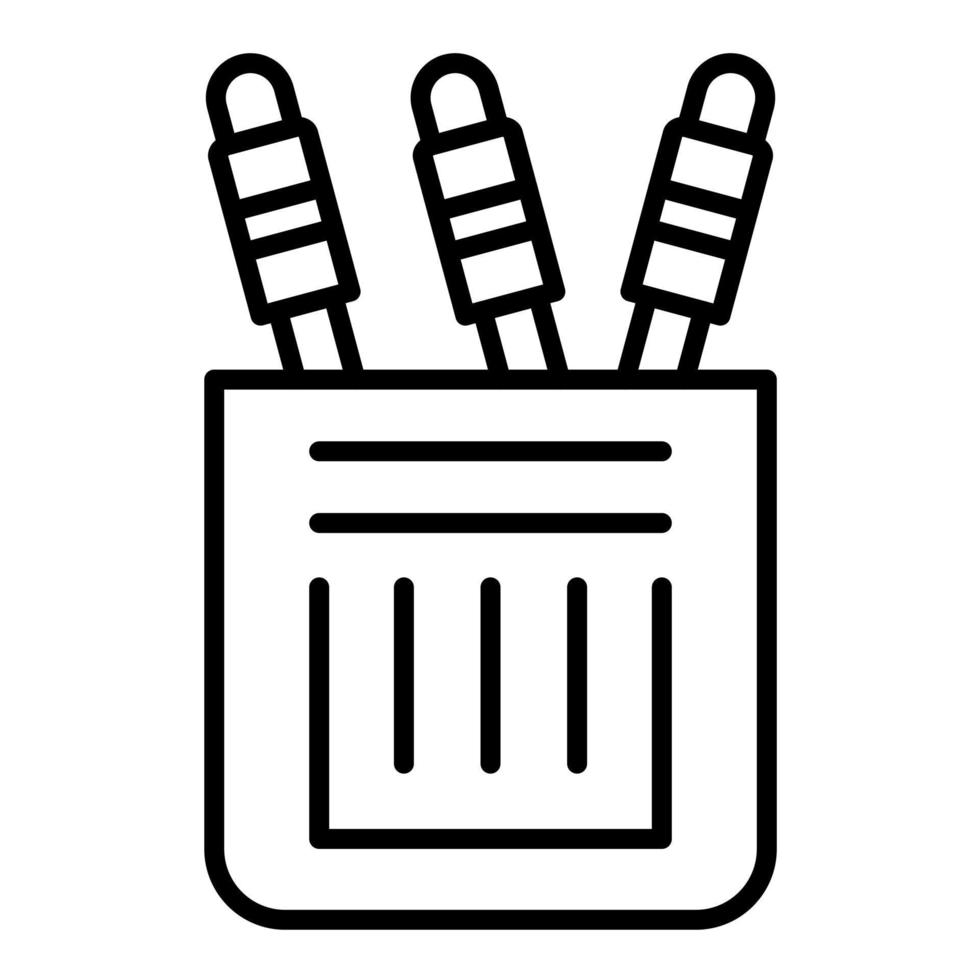 Pen Holder Line Icon vector