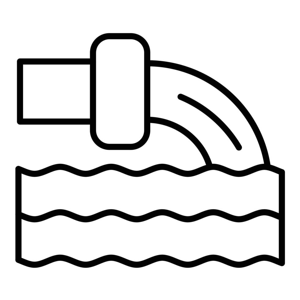 Factory Waste Line Icon vector