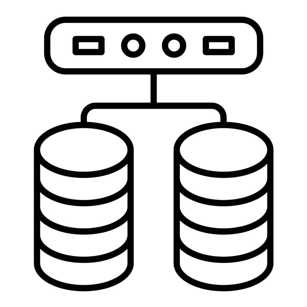 Big Data Line Icon vector