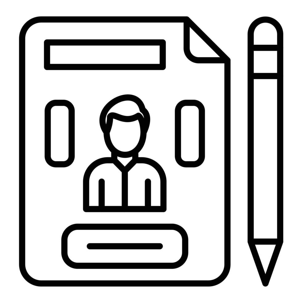 Portfolio Line Icon vector