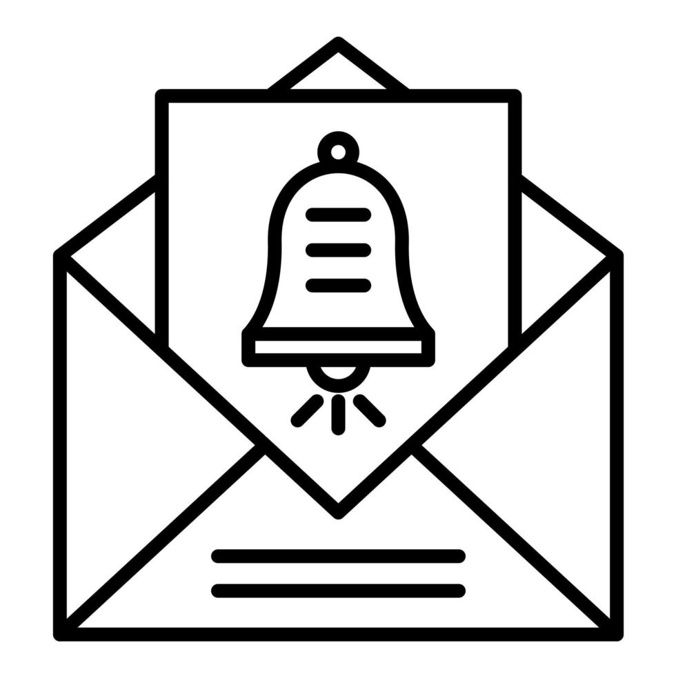 Email Notification Line Icon vector