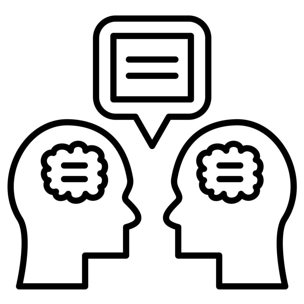 Discussion Line Icon vector