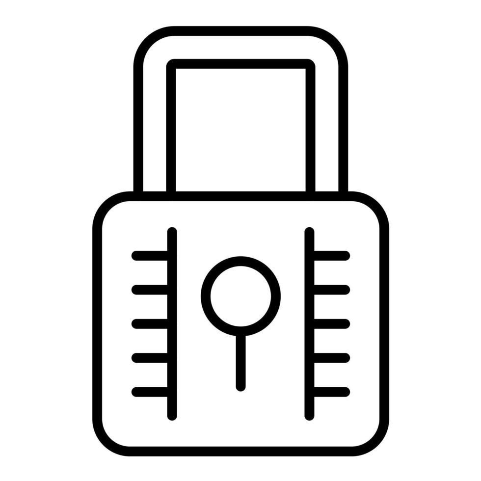 Padlock Line Icon vector