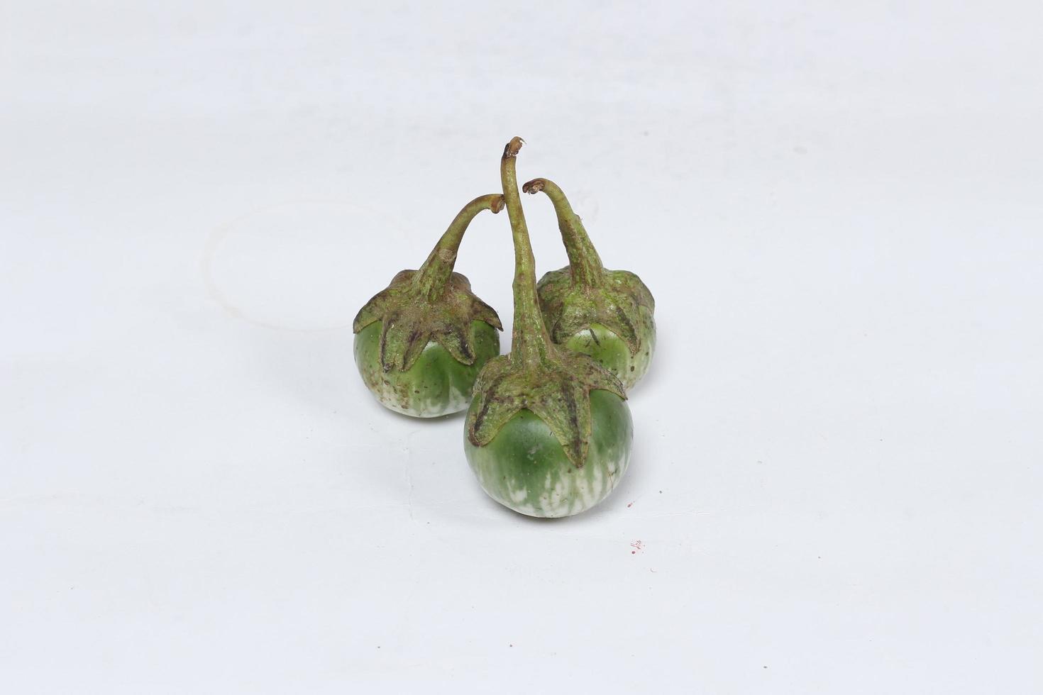 Eggplant is one of the vegetables in the form of fruit. Fruit-producing plants used as vegetables. Green eggplant is round and mini has a different taste from other eggplants. photo