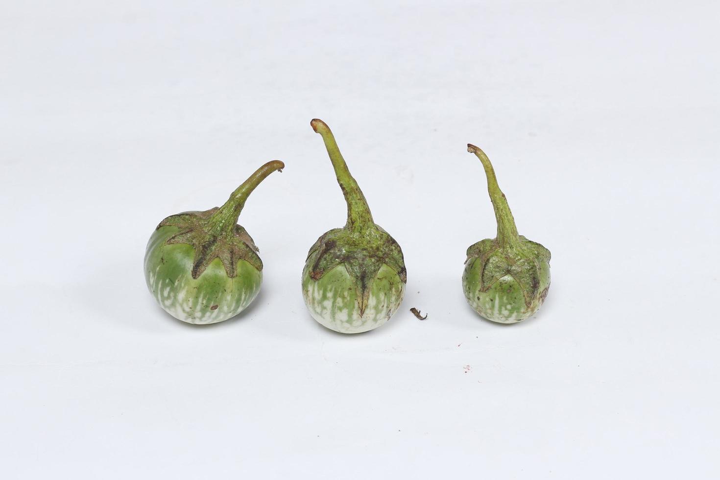 Eggplant is one of the vegetables in the form of fruit. Fruit-producing plants used as vegetables. Green eggplant is round and mini has a different taste from other eggplants. photo