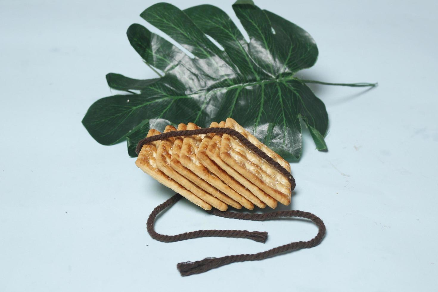 Roma biscuits served with coffee, perfect for relaxing. Foods made from wheat are able to delay hunger and also for breakfast in the morning. 'biscuit' from Latin,  bis coctus which means twice. photo