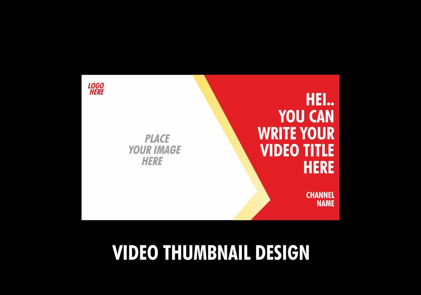 Unique and colorful video thumbnail design vector