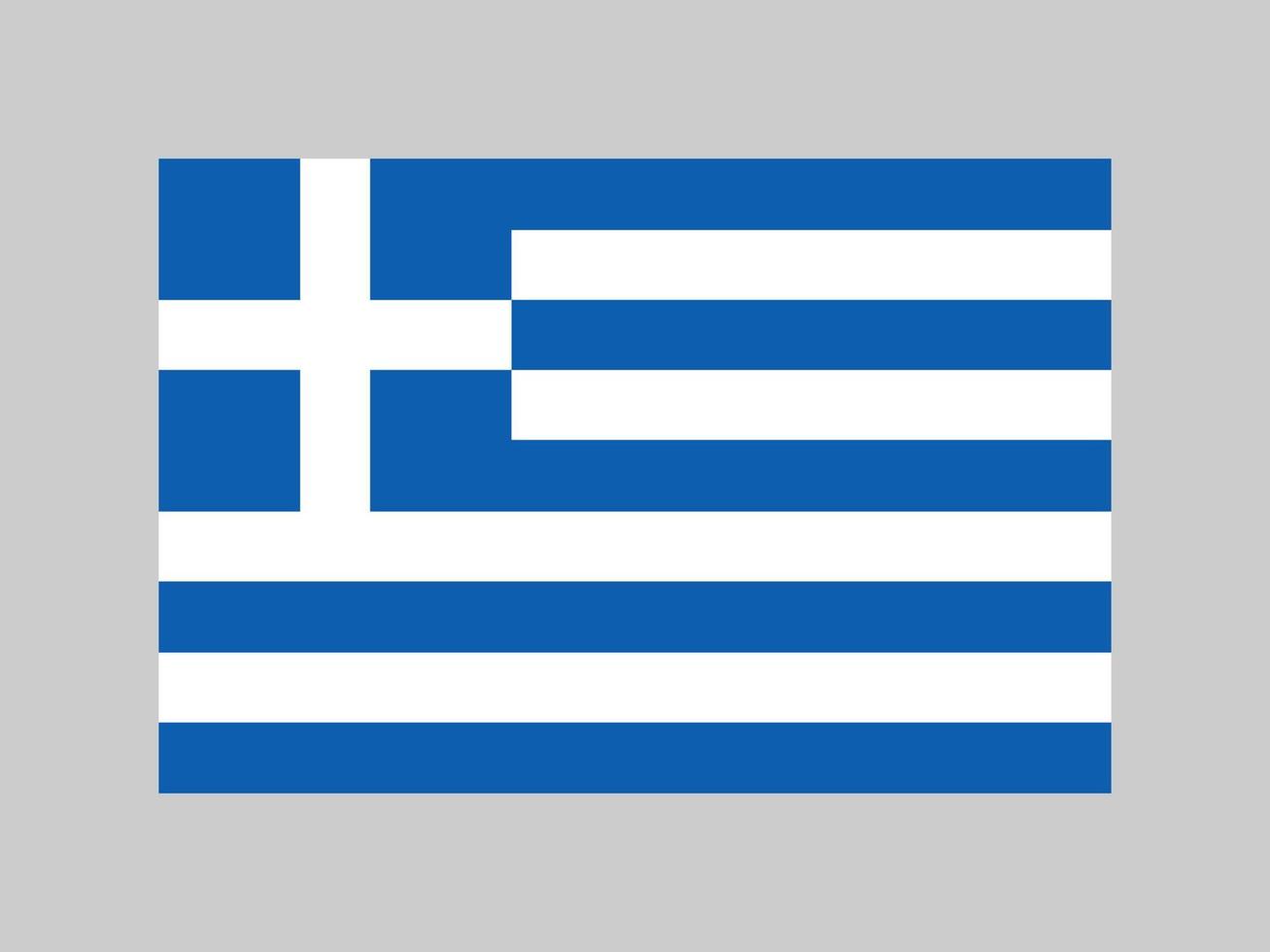 bandera de grecia, colores oficiales y proporción. ilustración vectorial vector