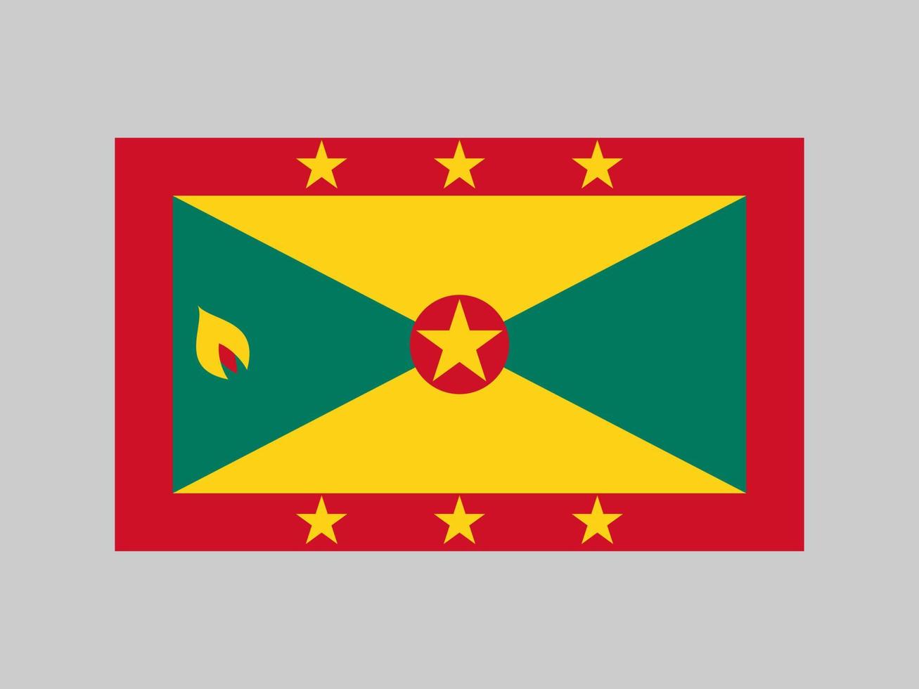 Grenada flag, official colors and proportion. Vector illustration.
