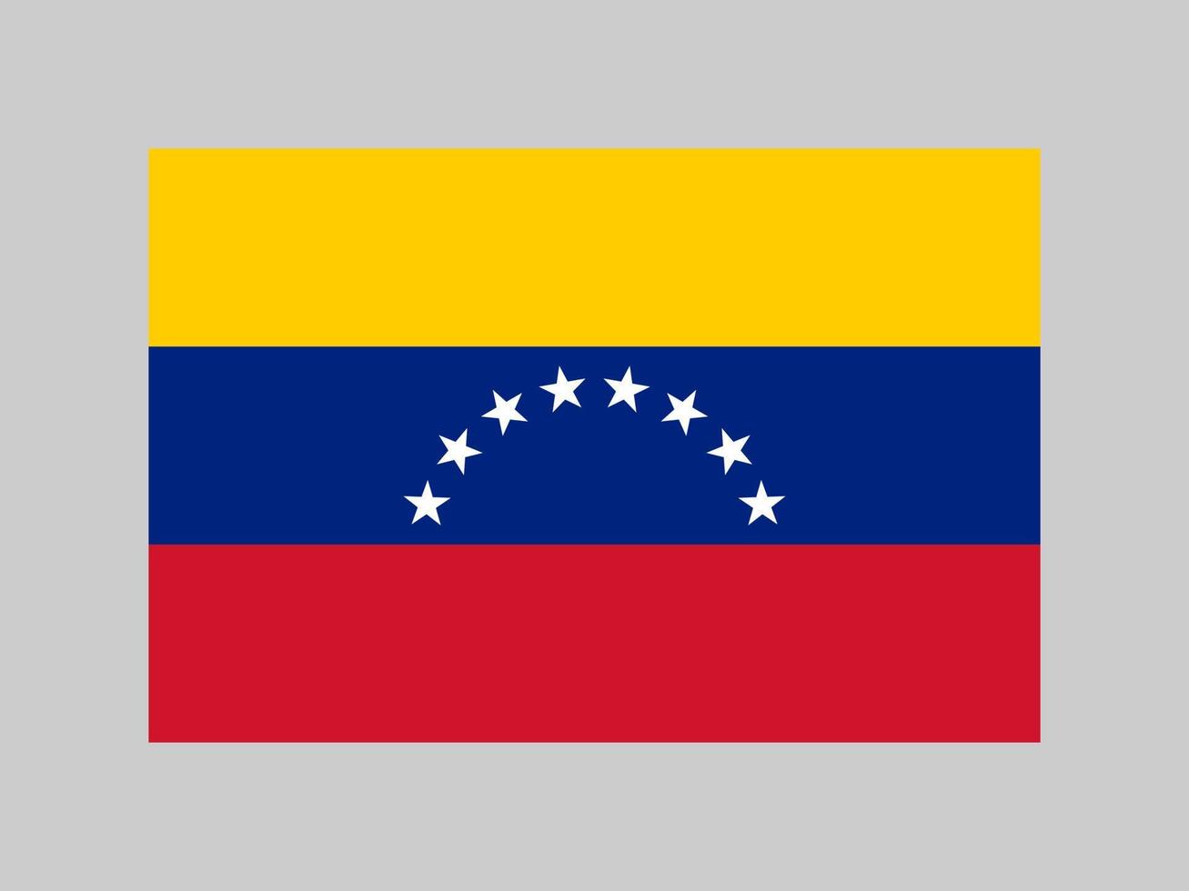 Venezuela flag, official colors and proportion. Vector illustration.