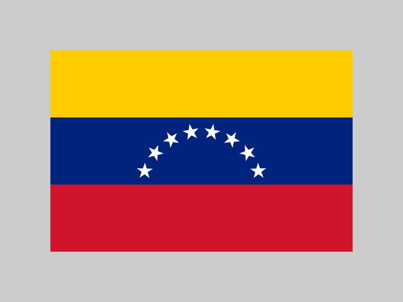 bandera de venezuela, colores oficiales y proporción. ilustración vectorial vector