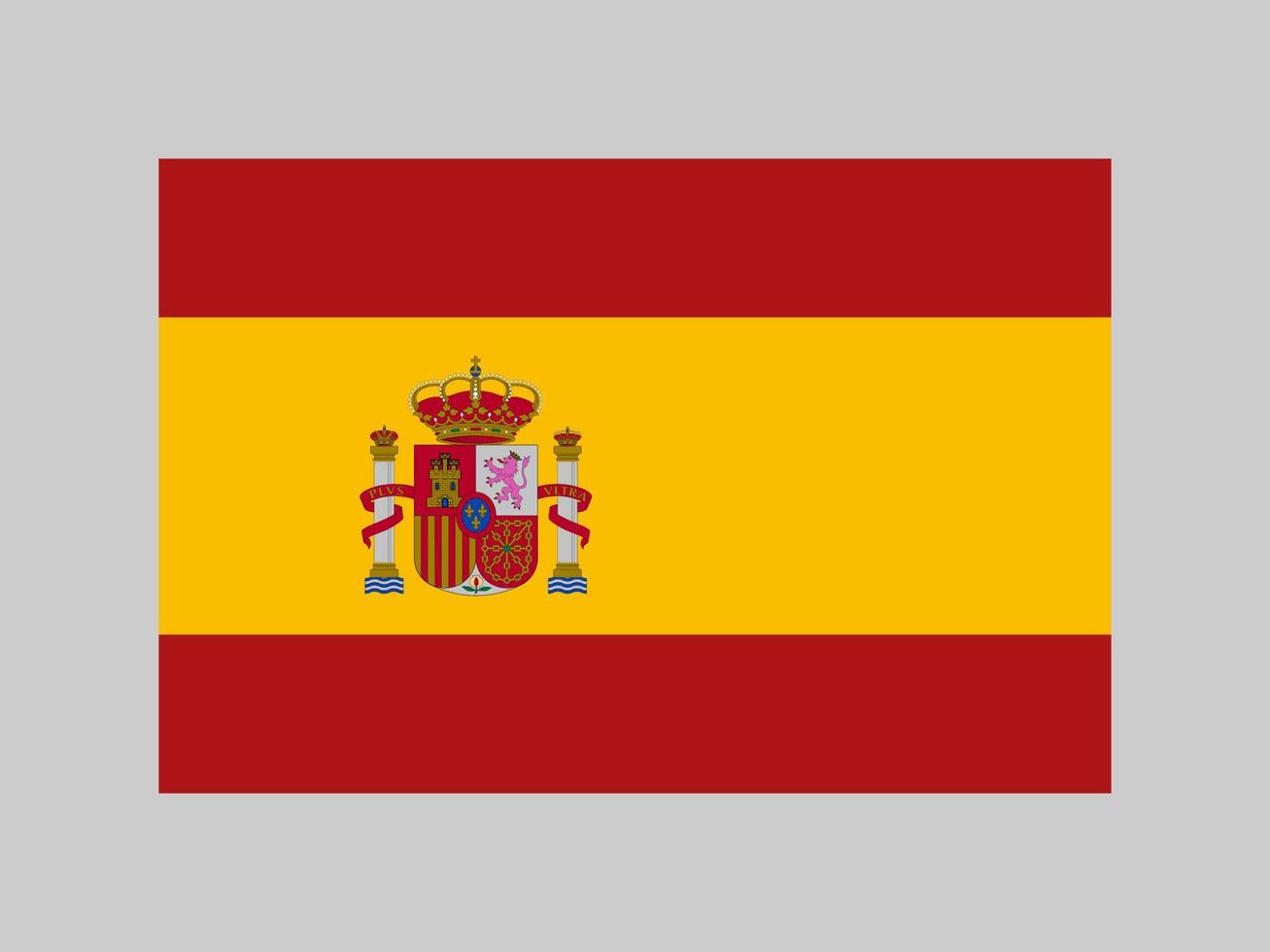 bandera de españa, colores oficiales y proporción. ilustración vectorial vector