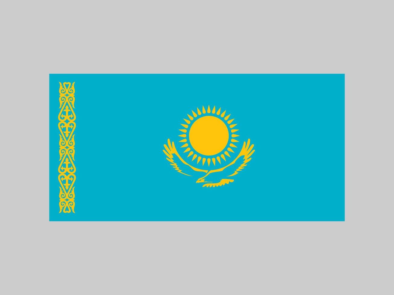 Kazakhstan flag, official colors and proportion. Vector illustration.