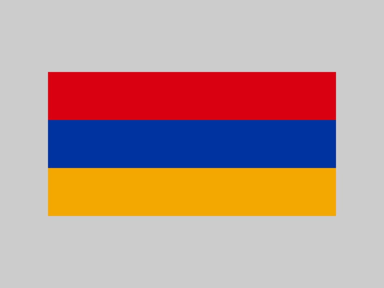 bandera de armenia, colores oficiales y proporción. ilustración vectorial vector