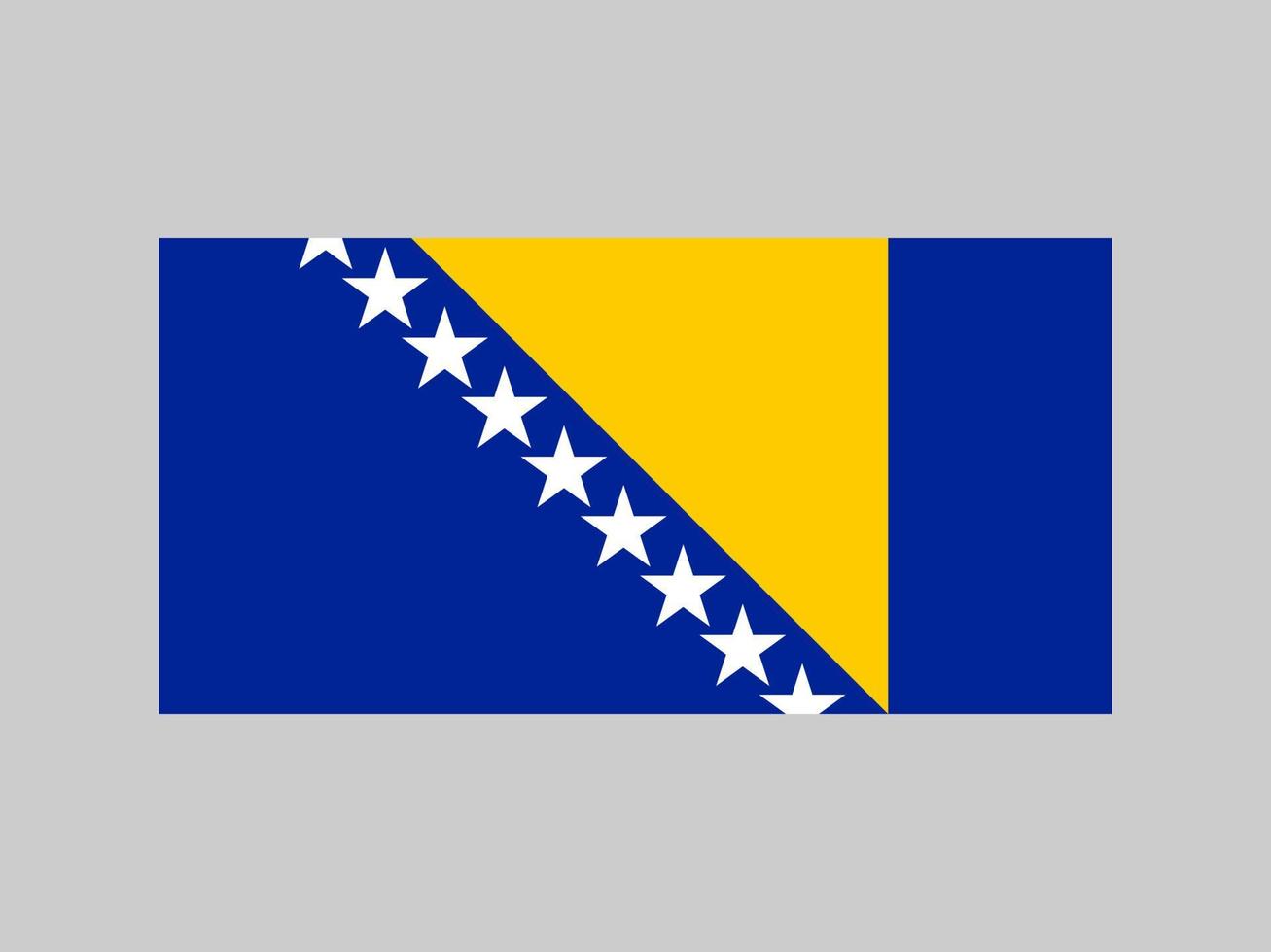 Bosnia and Herzegovina flag, official colors and proportion. Vector illustration.