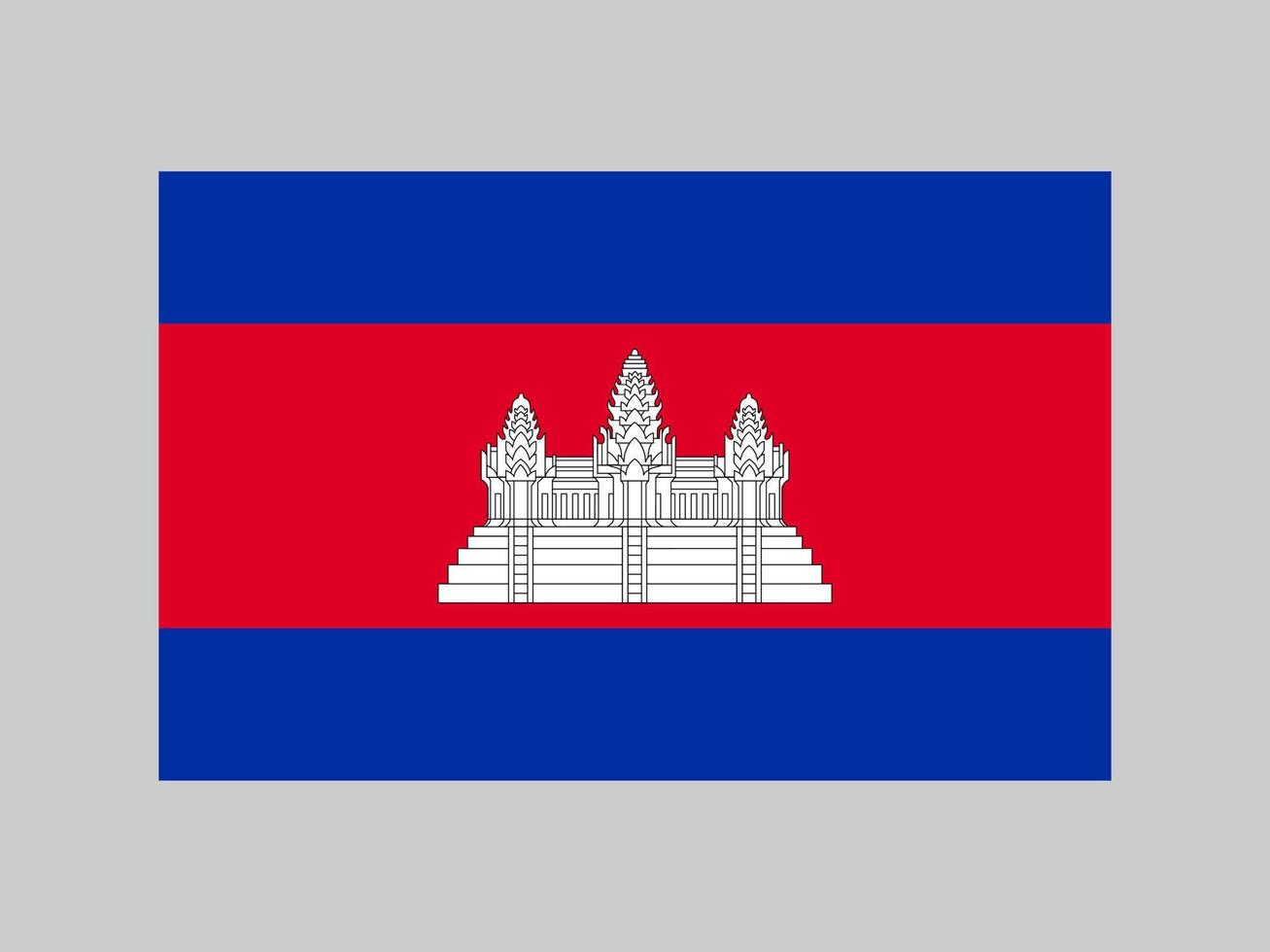 bandera de camboya, colores oficiales y proporción. ilustración vectorial vector