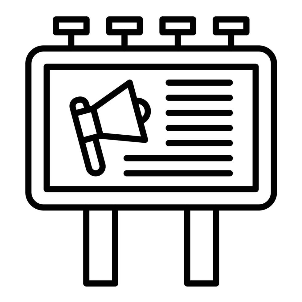 Billboard Marketing Line Icon vector