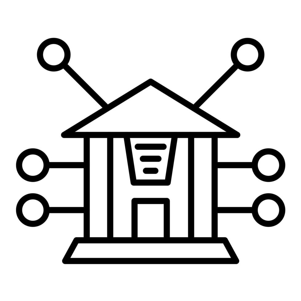 Banking Network Line Icon vector