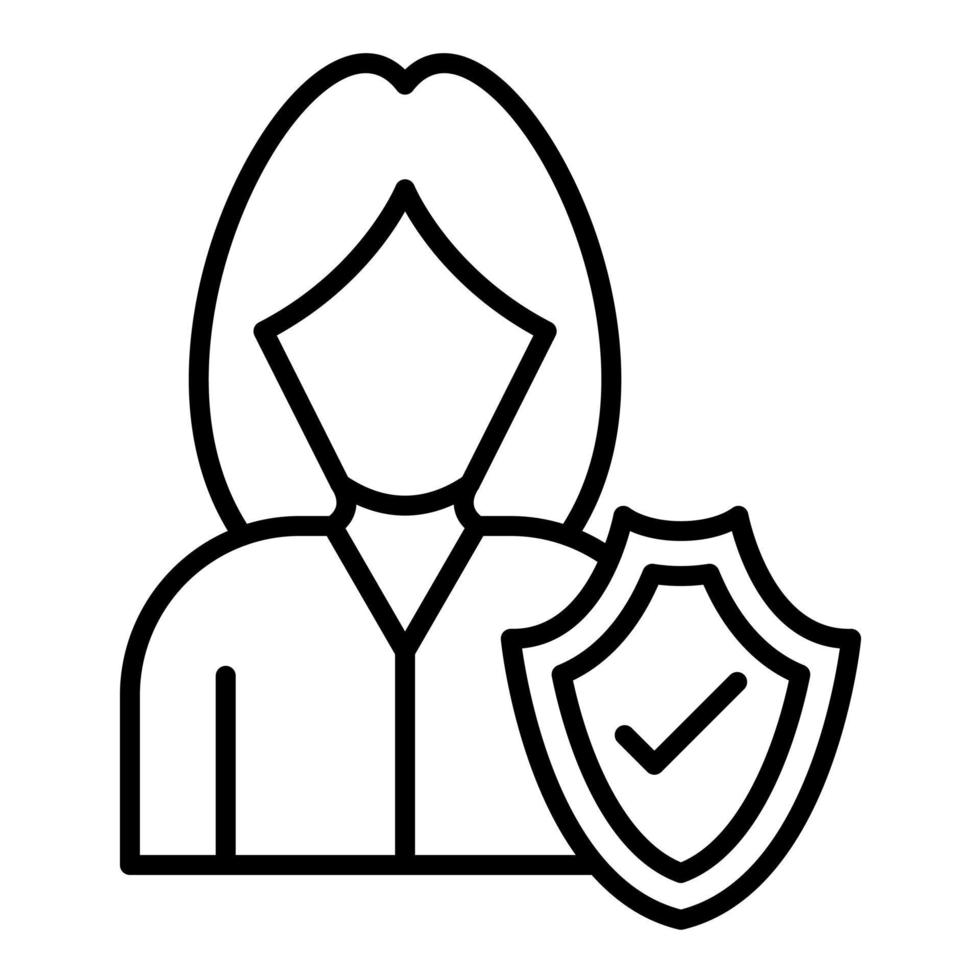 Employee Insurance Line Icon vector