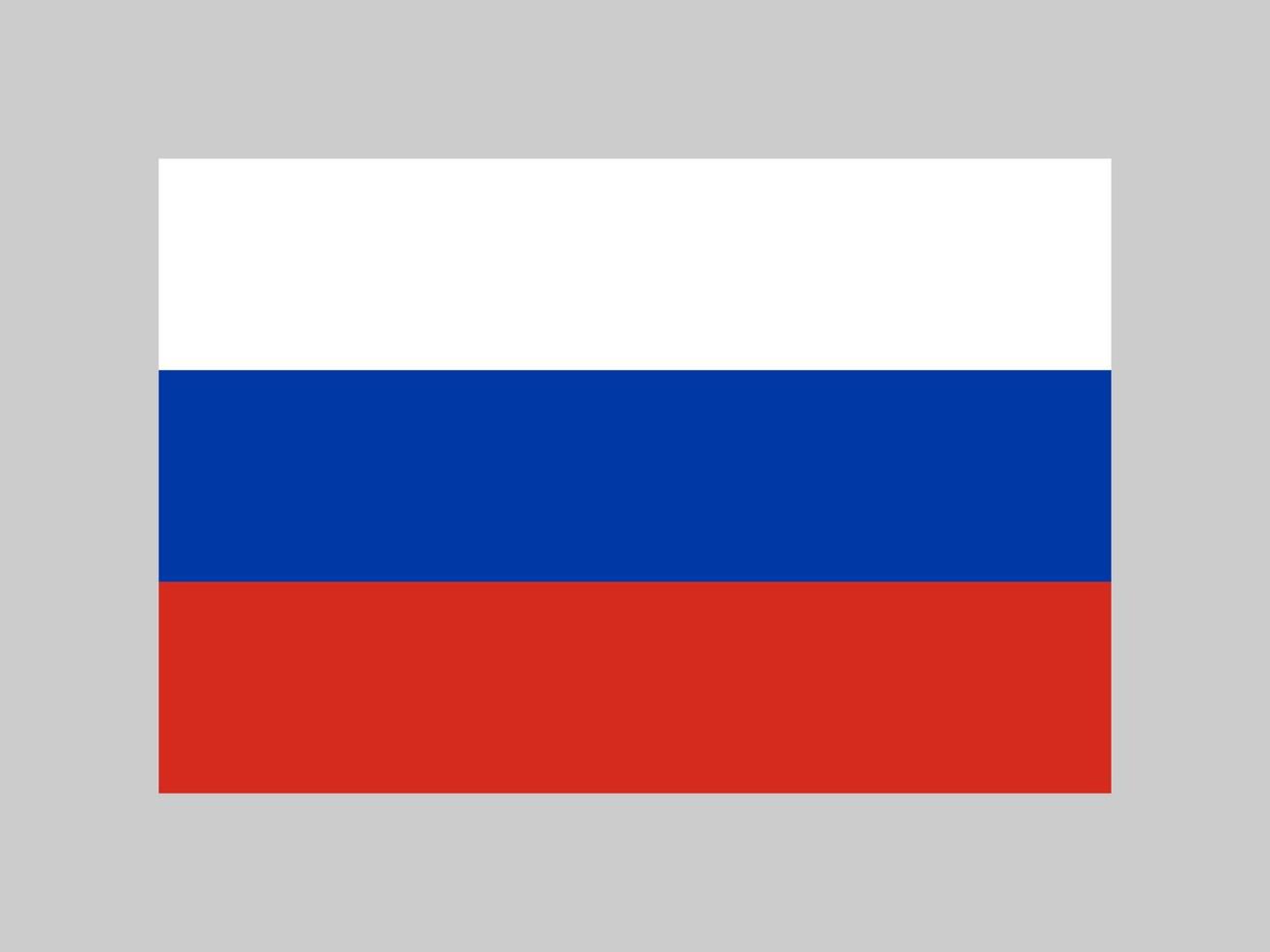 bandera de rusia, colores oficiales y proporción. ilustración vectorial vector