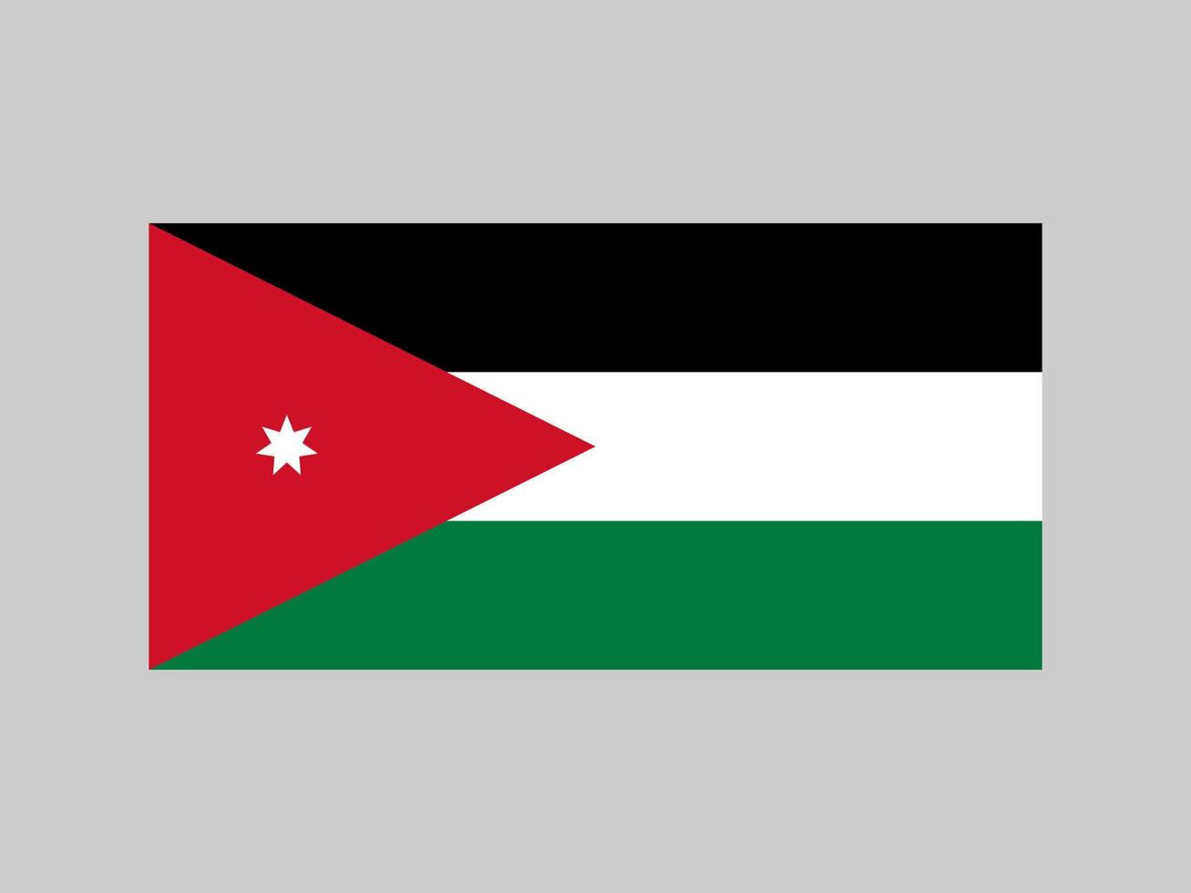 Jordan flag, official colors and proportion. Vector illustration.