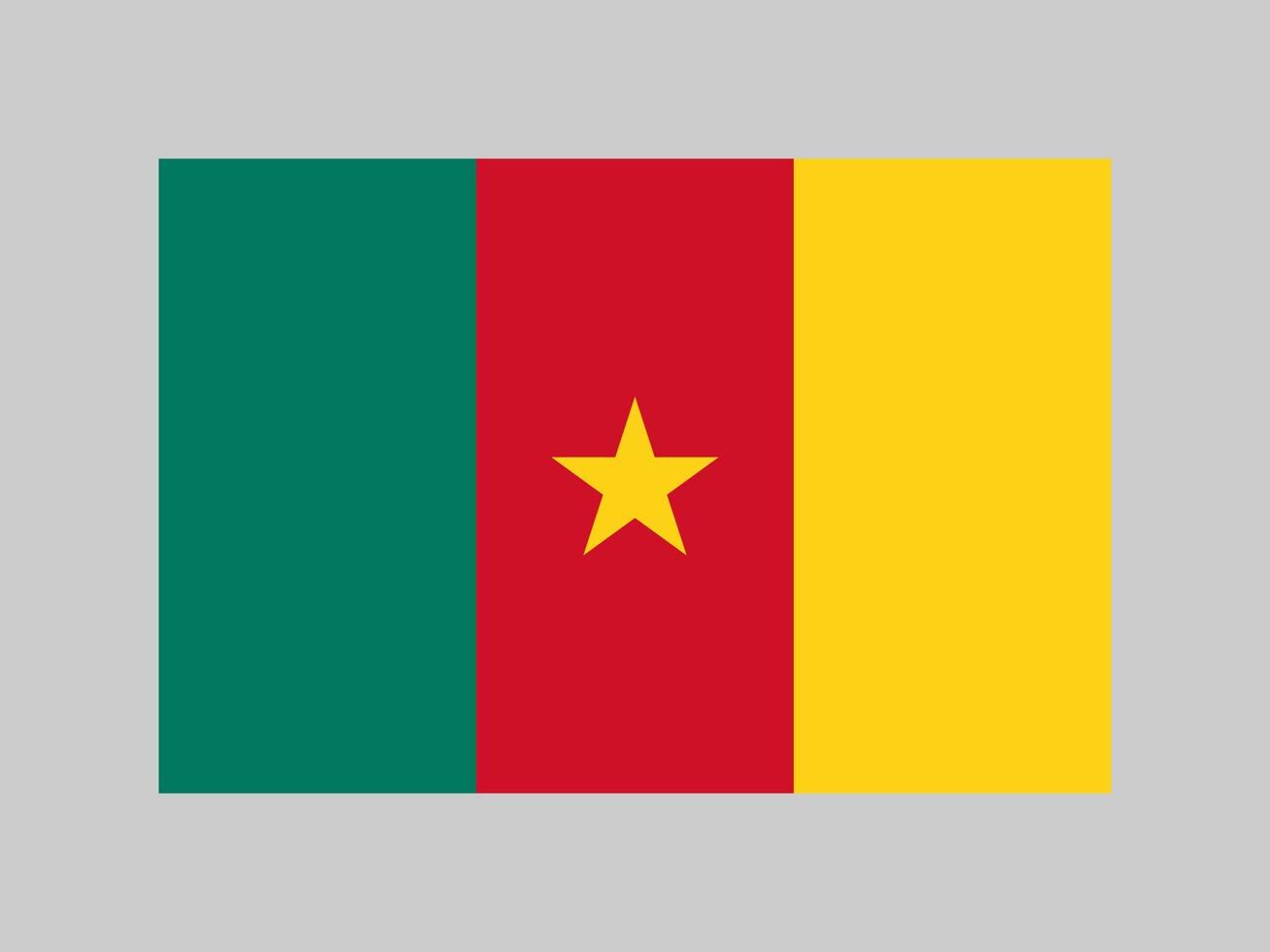 Cameroon flag, official colors and proportion. Vector illustration.