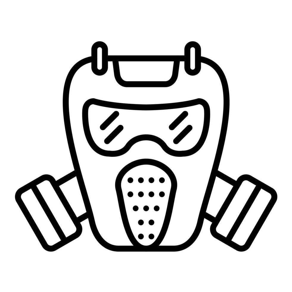 Gas Mask Line Icon vector